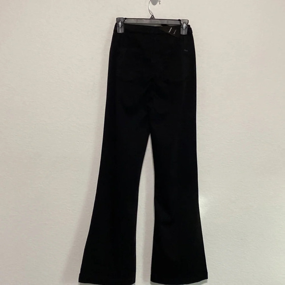 Bebe "NEW" Black Retro Y2K High Rise Wide Flare Leg Streetwear Pants Size 27 - Picture 5 of 7